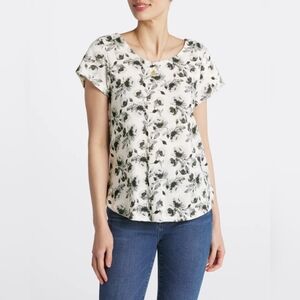 Black & White Floral Top